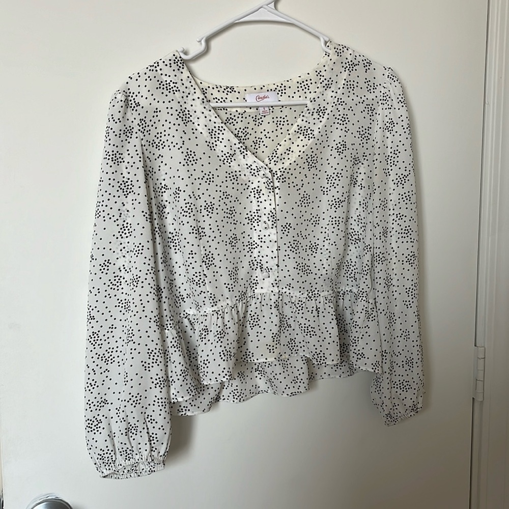 Candie’s polka dot top